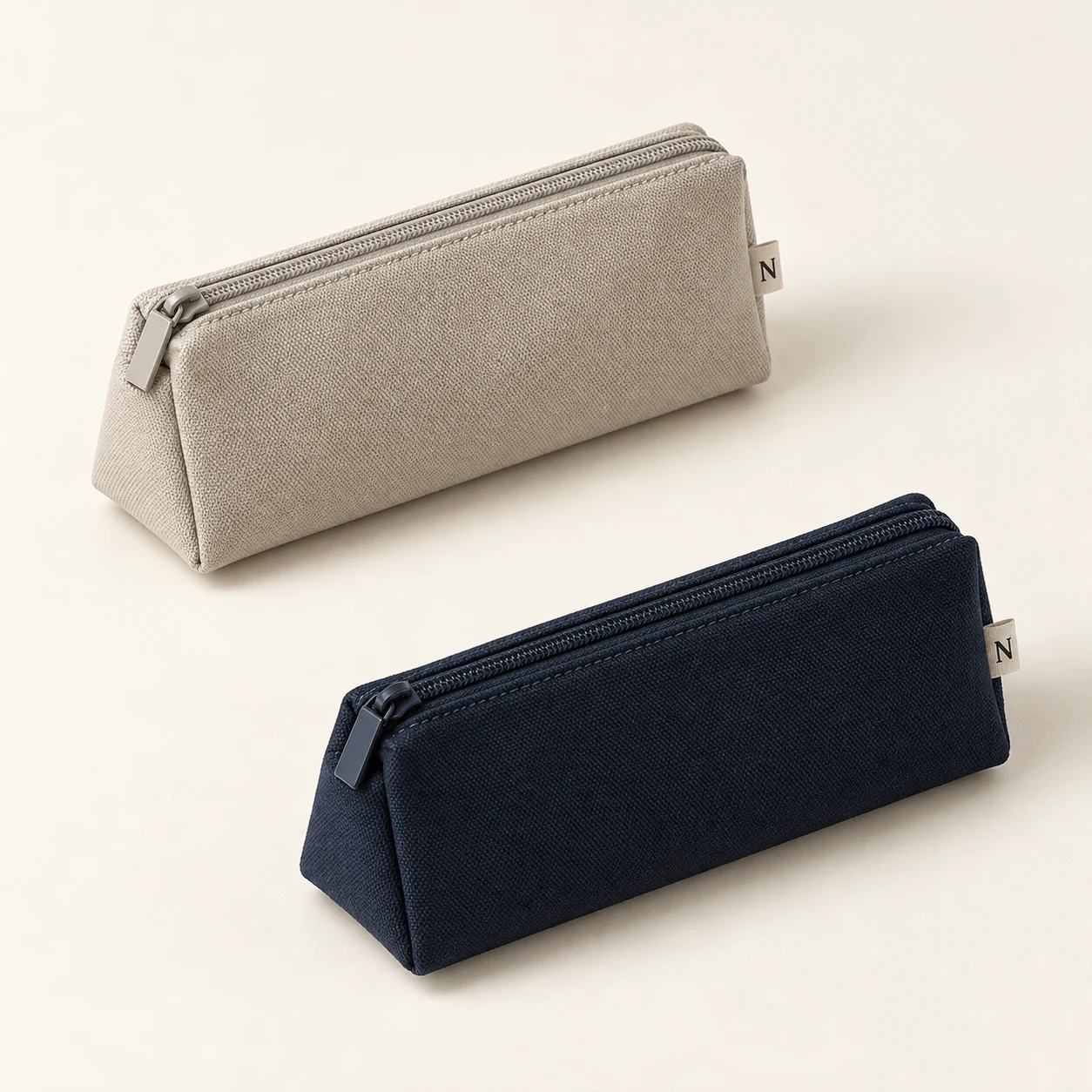 Fold Mini Pouch: Pebble and Ink color alternatives