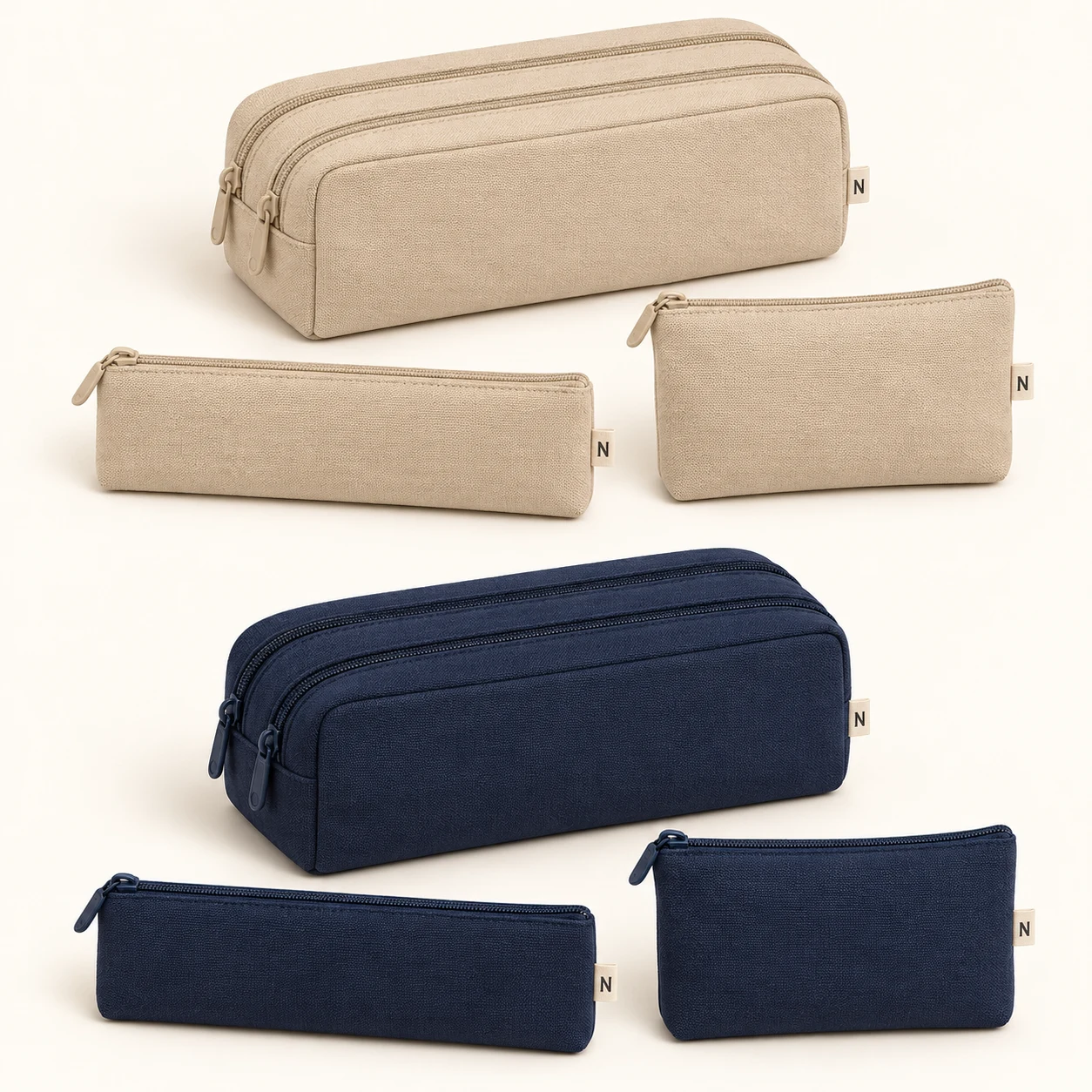 Campus Organizer Set: Sand Tonal and Ink Tonal color alternatives